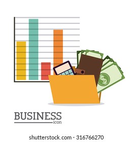 Business concept and office icons design, vector illustration eps 10