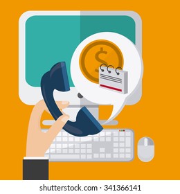 Business concept with office icons design, vector illustration 10 eps graphic.