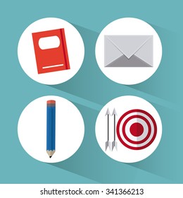 Business concept with office icons design, vector illustration 10 eps graphic.