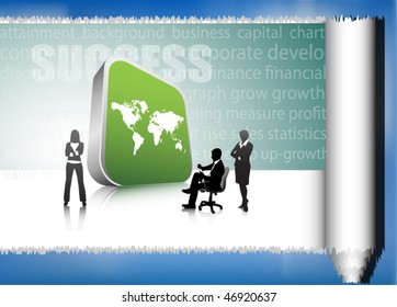 Business concept on ripped paper