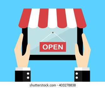 Business concept, Online shopping.