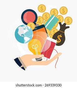 Business concept. Online shopping. Infographics background E-commerce.