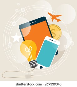 Business concept. Online shopping. Infographics background E-commerce.