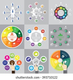 Business concept options, parts, steps or processes. Can be used for workflow layout, diagram, number options, web design