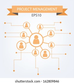 Business concept. Project management. vector illustration.