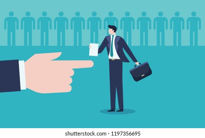 Business concept of recruitment and employee selection.