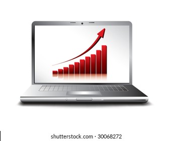 business concept of rising economy - vector illustration