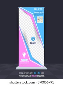 Business Concept Roll-Up Banner, Advertising Vector Design
