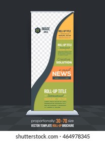 Business Concept Roll-Up Banner, Advertising Vector Design