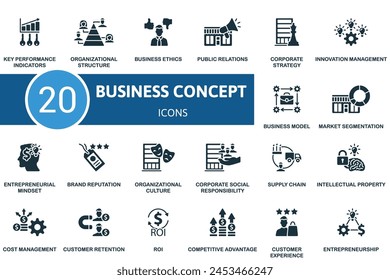 Business concept set. Creative icons.