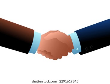 Business concept of shaking hands, vector illustration