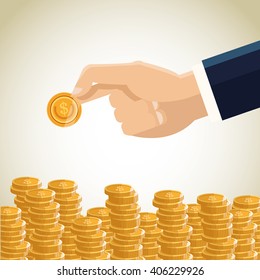 Business concept, Sign of money, vector illustration