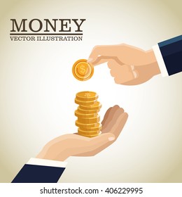 Business concept, Sign of money, vector illustration