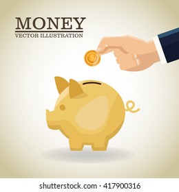 Business concept, Sign of money, vector illustration