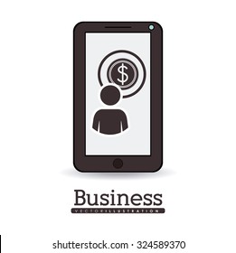 Business concept with smartpone design, vector illustration eps 10