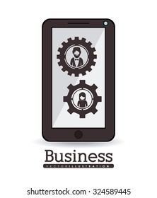 Business concept with smartpone design, vector illustration eps 10