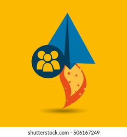 business concept. start up team work graphic vector illustration