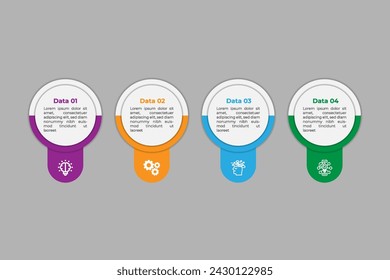 Business concept step by step vector statistic infographic element design.