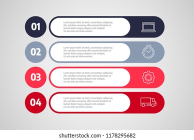 Business concept with steps or processes. Infographics design vector and marketing icons can be used for workflow layout, diagram, annual report, web design.