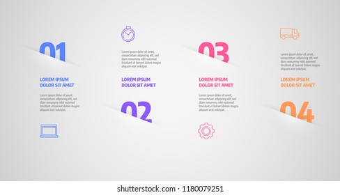 Business concept with steps or processes. Infographics design vector and marketing icons can be used for workflow layout, diagram, annual report, web design.