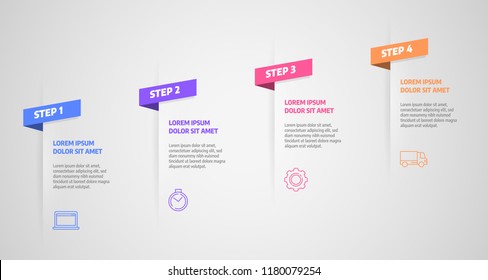 Business concept with steps or processes. Infographics design vector and marketing icons can be used for workflow layout, diagram, annual report, web design.