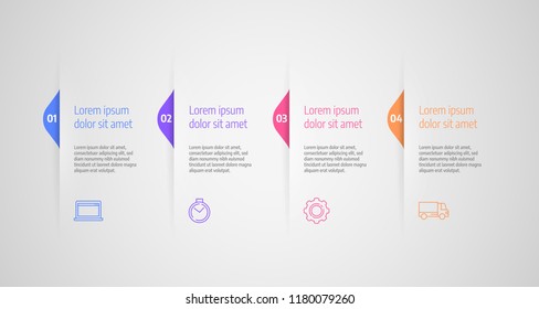 Business concept with steps or processes. Infographics design vector and marketing icons can be used for workflow layout, diagram, annual report, web design.