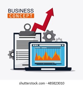 Business concept and strategy icon set