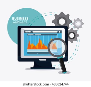 Business concept and strategy icon set