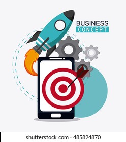 Business concept and strategy icon set