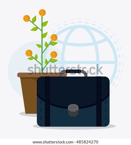 Business concept and strategy icon set