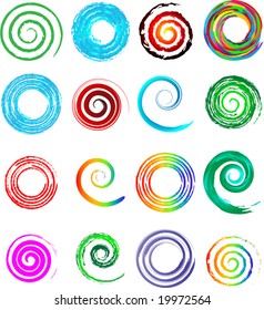 business concept swirl icon set
