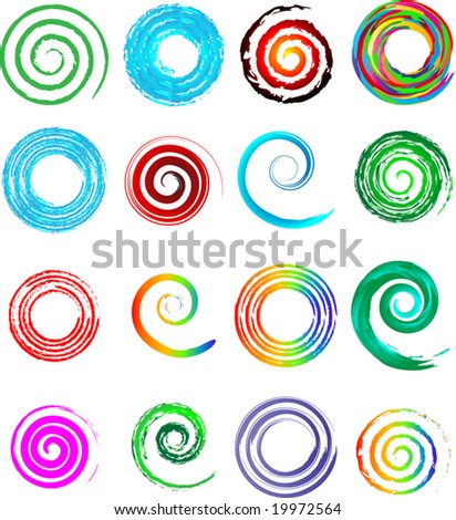 business concept swirl icon set