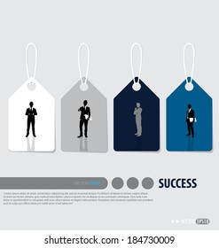 Business concept tags design. Vector illustration.