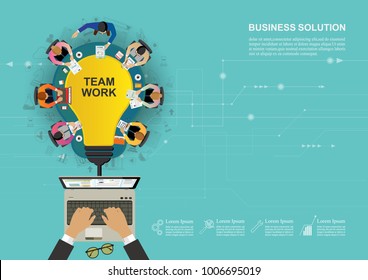 Business concept for business team to analyze the audit to find and solutions to the financial, tax, business data in various fields.Vector illustration.