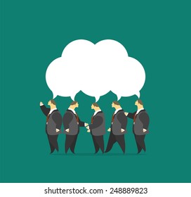 business concept business team crowd over them big brain metaphor for the collective intelligence