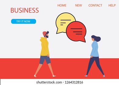 Business concept. Team metaphor. people connecting puzzle elements. Vector illustration flat design style. Symbol of teamwork, cooperation, partnership.