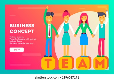 Business concept. Business team. Vector illustration