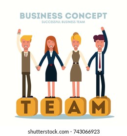Business concept. Business team. Vector illustration