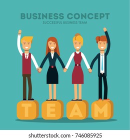 Business concept. Business team. Vector illustration