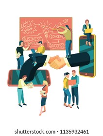 Business concept. Team work. Vector illustration