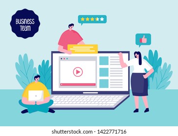 Business Concept. Team Work. Vector illustration flat design.