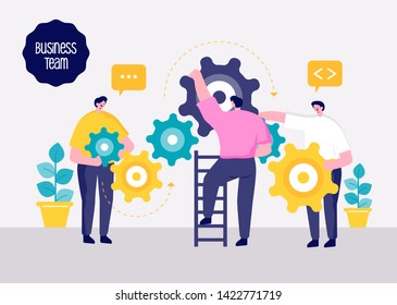 Business Concept. Team Work. Vector illustration flat design.