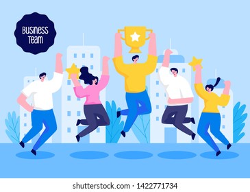 Business Concept. Team Work. Vector illustration flat design.