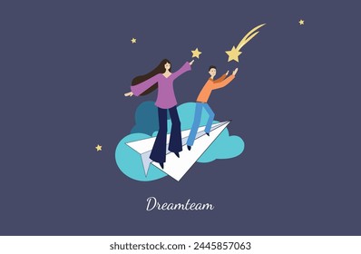 Business concept of teamwork, succes, goals attainment. Team building and business partnership concepts. Businessmen people, collaboration.