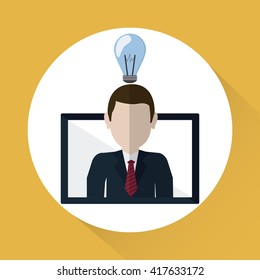 Business concept. Technology icon. communication concept