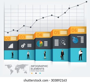 Business concept template for infographics, powerpoint presentations and other media