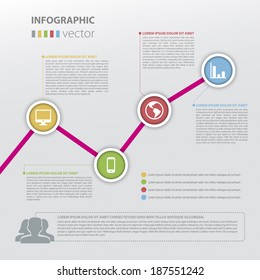 Business concept template. Timeline. Vector Infographic.