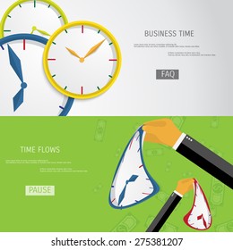 Business concept for time management. Time flows.