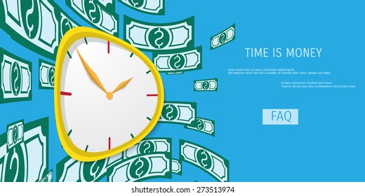 Business concept for time management. Time is money.