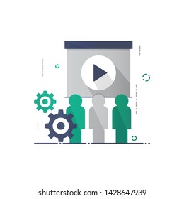 business concept. business training vector. icon vector flat style